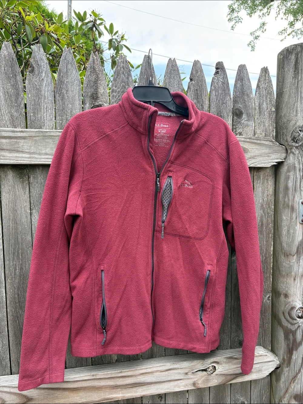 L.L. Bean medium cotton zip fleece.